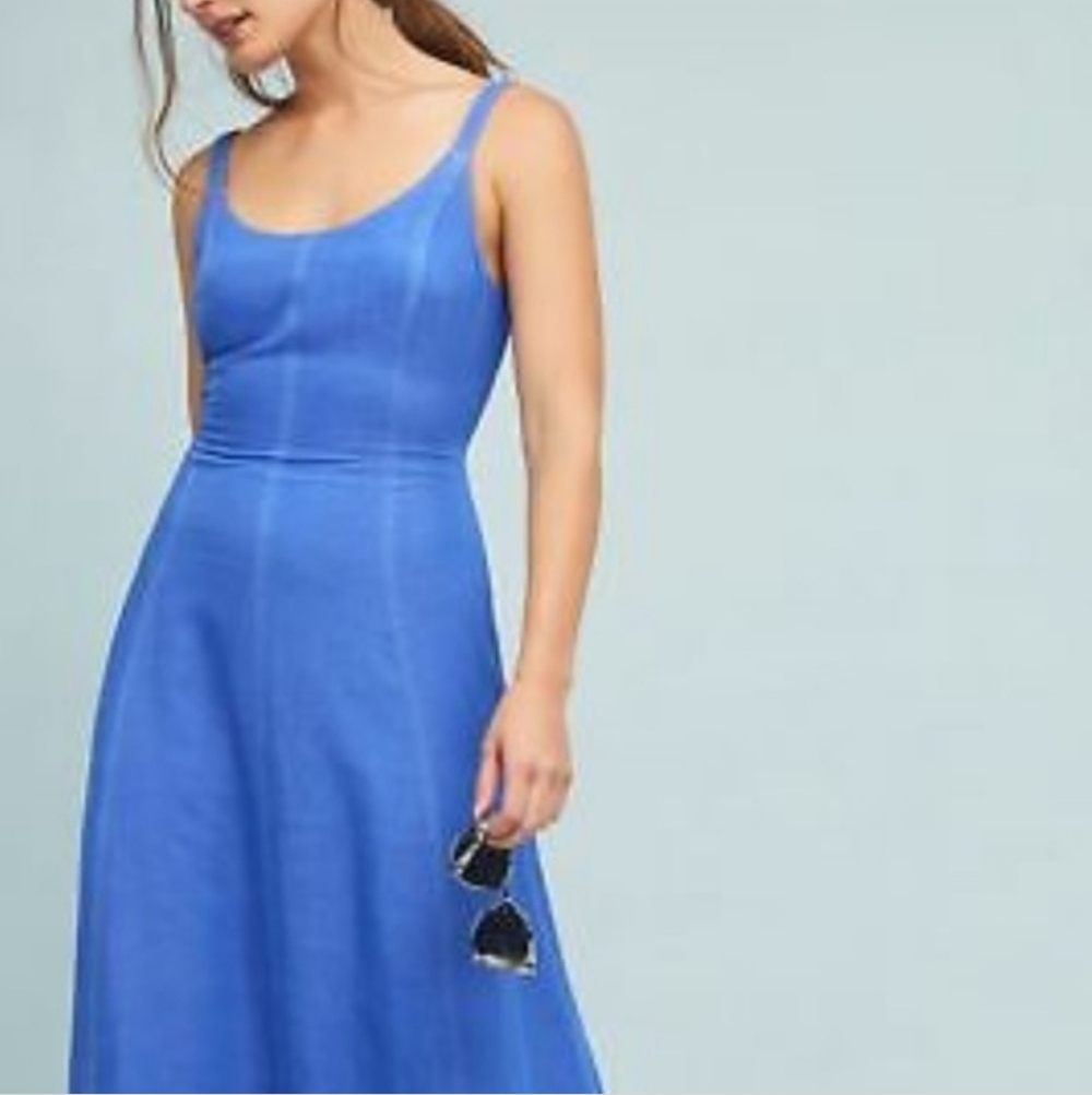 Anthro Elseby Lace Up Dress M EUC